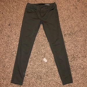 Marine Green Ankle Jeans